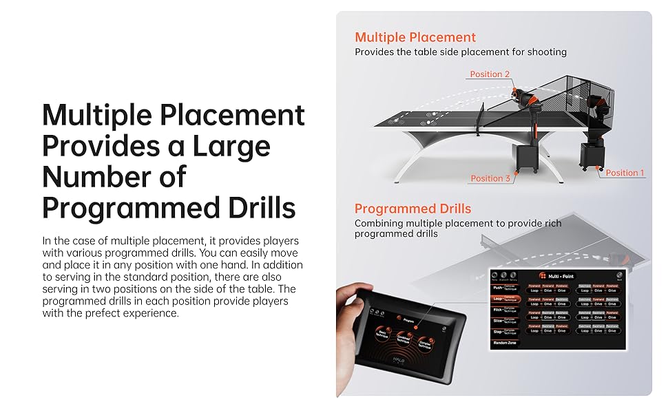 HALO S Pro Floor Standing Table Tennis Robot