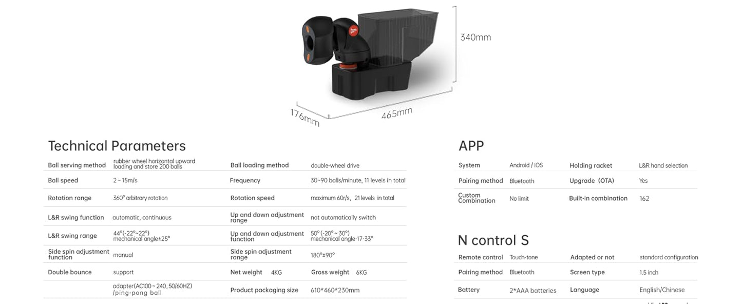NOVA S Pro Deluxe Carry Set Table Tennis Robot