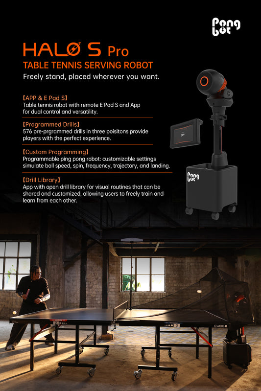 HALO S Pro Floor Standing Table Tennis Robot