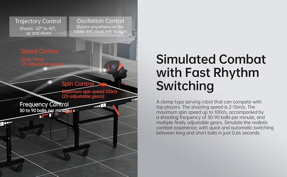 OMNI S Pro Clamp Type Table Tennis Robot