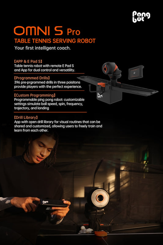 OMNI S Pro Clamp Type Table Tennis Robot